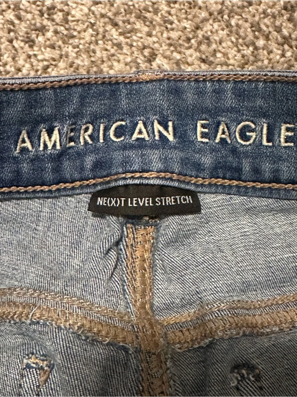 American Eagle Outfitters Dark Blue Denim Cutoff Shorts